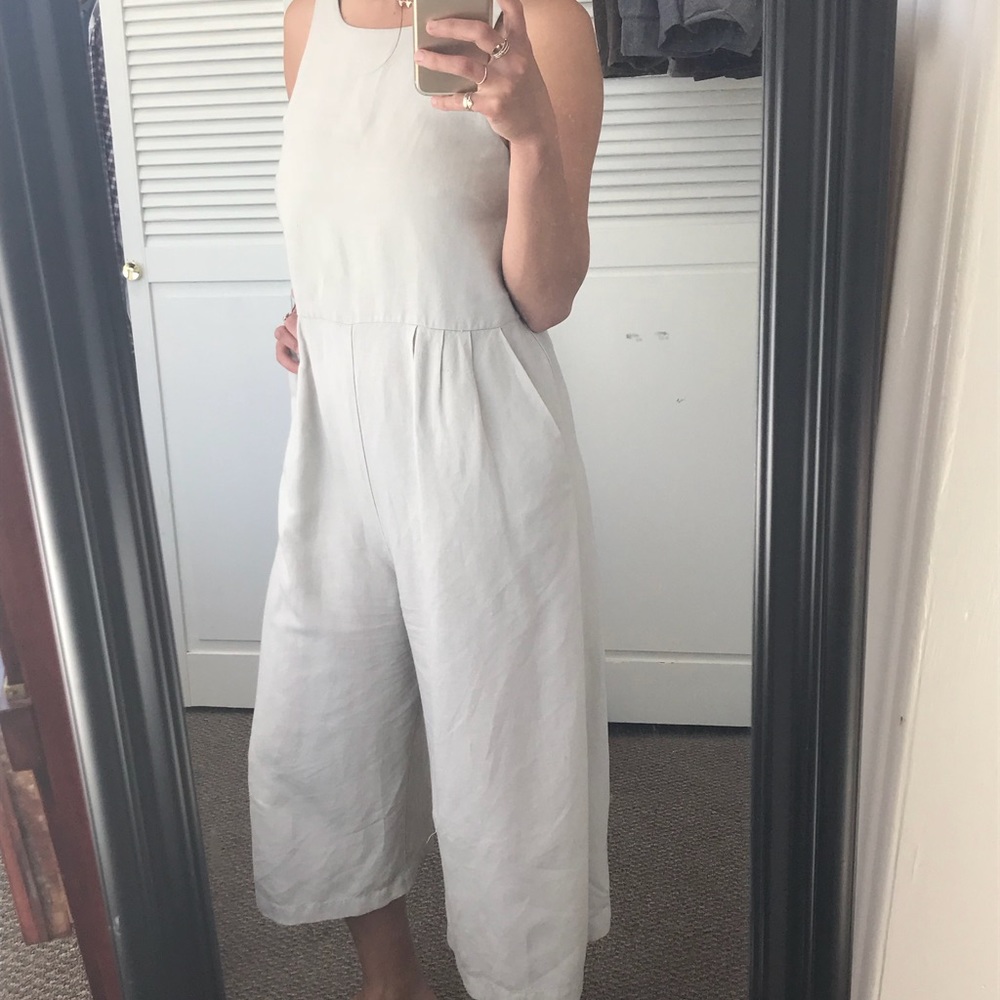 SOLD First Rite SS16 Crop Pantsuit Neutral - Picture 3 of 4